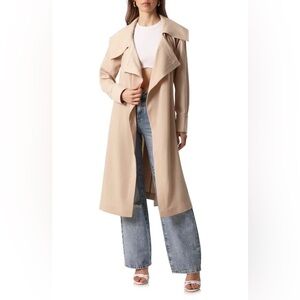 Avec Les Filles Beige Trench Coat NWT
